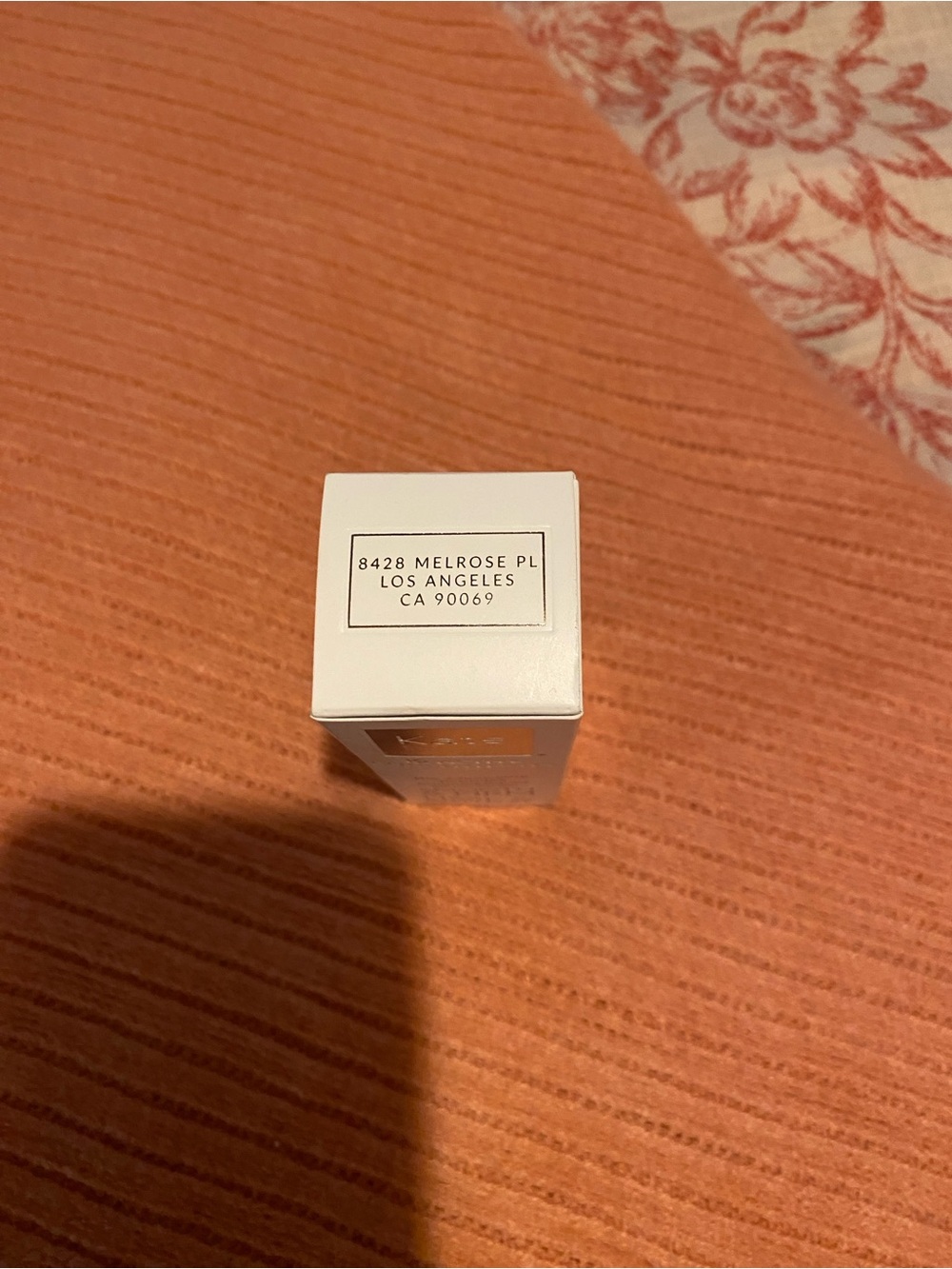 Kate Somerville Smooth & Firm Serum Box - White with Orange Background